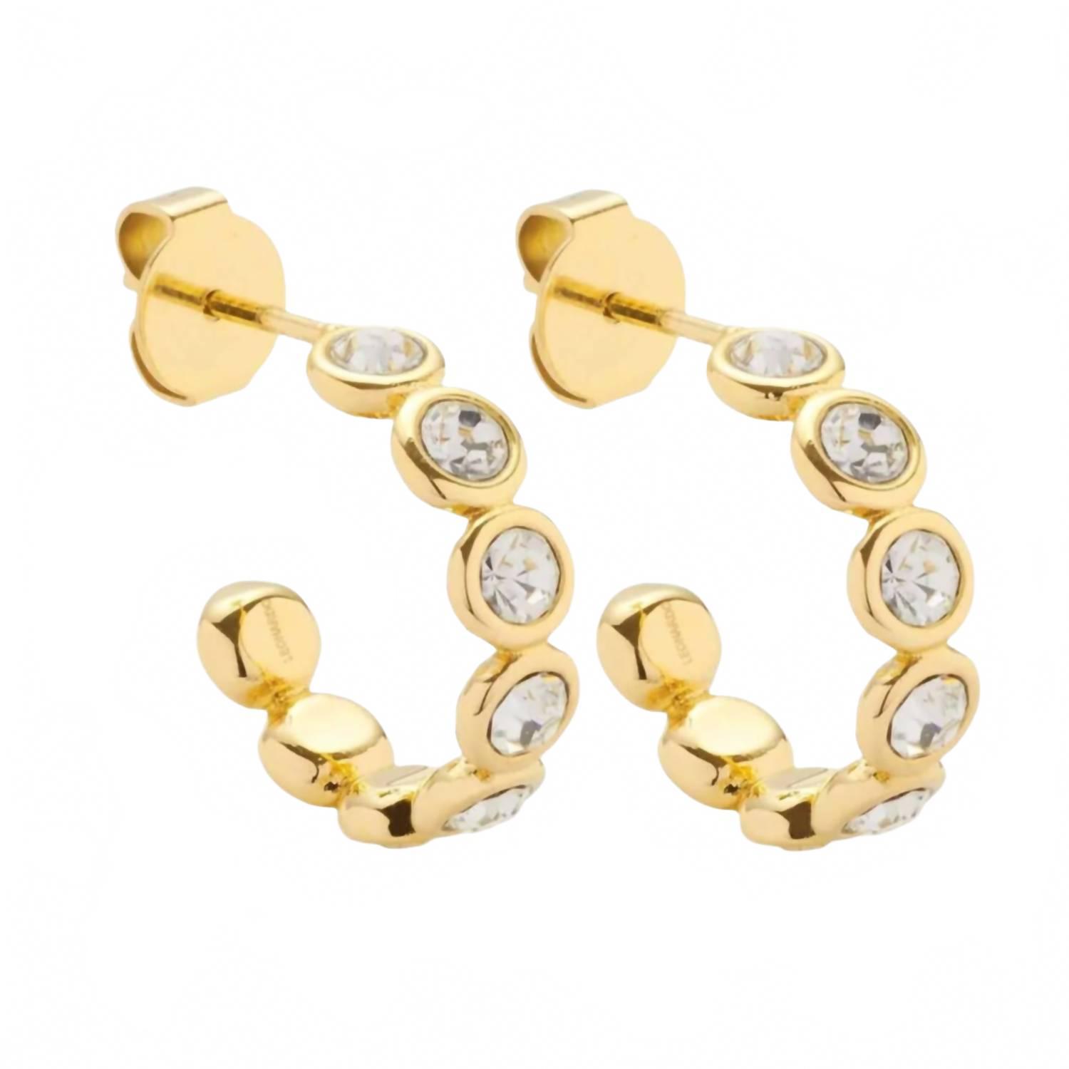 New Allyanna Gifts Women's Moissanite Bubble Open Hoop Post Earrings In Gold Pla